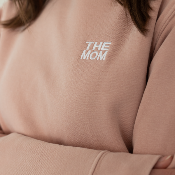 Pre Order: The Mom Premium Pigment Dyed Crew (Dusty Pink)